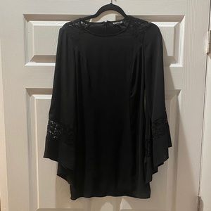 Express Bell Sleeve Black Dress Size: 2
